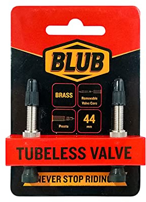 BLUB Tubeless Ventil 44 mm Messing, 2 Tubeless Ventile Presta MTB Rennrad