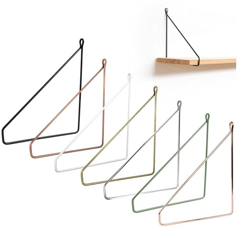 Natural Goods Berlin 2X Regalhalterung PANKOW 250mm - Design Regalträger aus Metall Antik Gold - Wandhalterung für Regalbretter - Regalhalter für Wandregale in Wohnzimmer, Küche & Bad