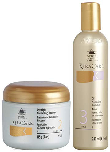 Avlon Keracare Feuchtigkeitsbehandlung über Nacht 115 g mit Ölfeuchtigkeitscreme mit Jojobaöl 240 ml