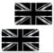 Biomar Labs® 2 Stück Silber Vinyl Grossbritannien Great Britain England UK Flagge Aufkleber Autoaufkleber Stickers Auto Moto Motorrad Fahrrad Helm Fenster Tuning B 256