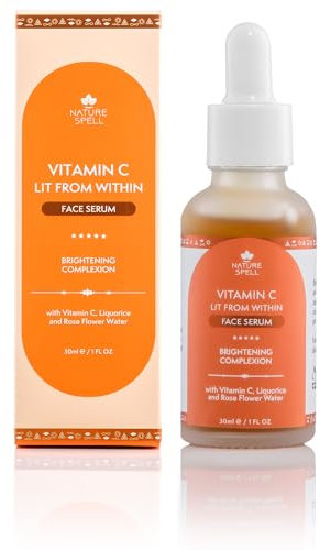 Nature Spell Vitamin C Gesichtsserum 30 ml, verleiht strahlende Haut & verfeinert Poren, Anti-Aging Serum, Für alle Hauttypen, Hergestellt in Großbritannien