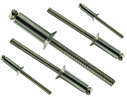 AGBERG Lot de 50 rivets aveugles à tête fraisée en acier inoxydable VA A2 V2A 4,8 x 16 mm