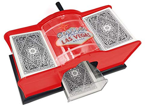 Stronrive Kartenmischmaschine Handkurbel Kartenmischer 2 Decks Mischgerät Manuell Mischmaschine Kurbel Karten Spielkartenmischer für Spielkarten