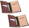 Wisdompro PU Leder Notizbuchhülle für Moleskine Cahier Journal Pocket, Field Notes oder andere 9x14CM (3.5 x 5.5) Pocket-Notizbücher - Braun