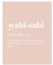 Wabi Sabi Definition – Wanddekoration Posterdruck – Modern Fine Art Display (beige, ungerahmt)