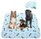 Paw Jamboree 3PCS Welpenunterlagen Waschbar 75x90CM Welpen Hunde Trainingsunterlagen Waschbar Haustier-Urinunterlage Wiederverwendbare Erziehungsunterlage für Hunde