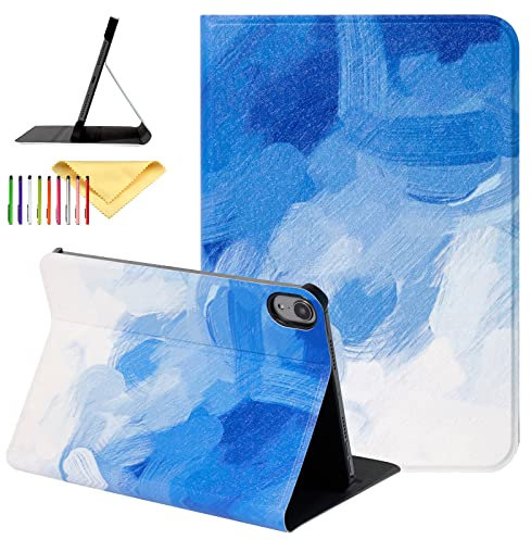 Uliking iPad Mini 6 Case 2021, New iPad Mini 6th Generation Case 8.3 2021, Marble Map Series PU Leather Shockproof Shell Stand Smart Cover with Auto Wake/Sleep for Apple iPad Mini 6, Blue Marble