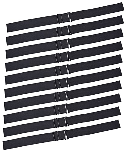 10 Stück Verstellbares Elastische Perückenbänder Rutschfestes Perückenband Haarband Stirnband für Perücke Machen (1 x 12 Zoll)