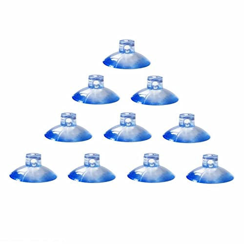 YSJJZRL 10 Pcs 25mm con Agujeros de succión, ventosas Transparentes con Ventosa sin Ganchos para Colgador de Gancho de Pared de Ventana
