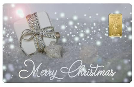 1 gramm Goldbarren - Motiv Weihnachten XXII mit 1g Gold Feingehalt 999,9