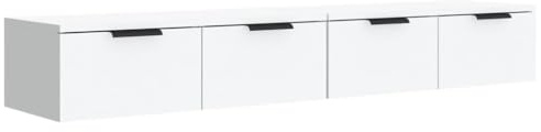 vidaXL Wandschränke 2 STK. Weiß 68x30x20 cm Holzwerkstoff