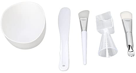 Diy Facial Mask Tool Silicone Brush Soft Bristle Brush Mixing Bowl Spatula Measuring Cup Set Diy Facial, Masks Mask Tool Facial Skin Care Tools
