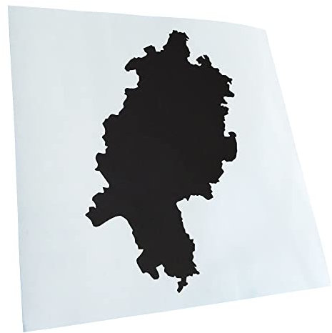 Kiwistar - Autoaufkleber - Mattschwarz - 15x10cm Hessen Deutschland Silhouette - Heckscheibe Auto Aufkleber wetterfest für Kfz LKW Mofa Truck - Sticker außen selbstklebend Tuning Zubehör für Fenster