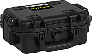 MEIJIA Premium Waterproof Hard Compact Camera Case with Customizable fit Foam,Full Protection with Light&Convenient Design,Black (11.8x9.82x4.7)