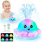 Gigilli Octopus Bath Badewannenspielzeug Baby Badespielzeug,Wiederaufladbares Oktopus Badewanne Spielzeug Automatisches Sprühwasser Geschenk Leuchtend Badespielzeug für Baby Kleinkinder,Rosa