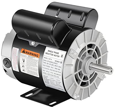 2SPL HP Air Compressor Motor, Single Phase Electric Motor, 3450 RPM 115/230V, 56 Frame 5/8 Keyed Shaft 60 HZ
