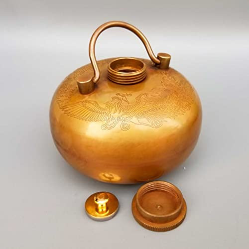 EGNIAN Kupfer Wärmflasche mit Tasche,Premium Kupfer Wärmflasche mit Bezug Handwärmer für Männer Frauen Kinder Wärmflaschen mit Tasche-Sorgen Sie für maximale Wärme und Komfort,Wärmeflasche