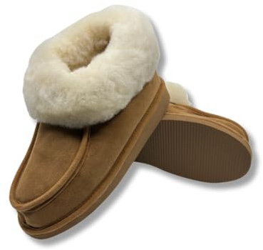Lammfell Hausschuhe 36-45 cm, Kamelfell, 37 EU
