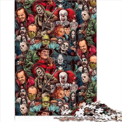 Puzzles für Erwachsene, Horror-Monster-Puzzles für Erwachsene, 1000 Teile, Papppuzzles, Teenager-Puzzles für Kinder ab 12 Jahren, Größe (26 x 38 cm)