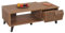 Mendler Couchtisch HWC-M45, Wohnzimmertisch Beistelltisch Sofatisch, 3D-Design Schubladen 44x120x65cm, braun
