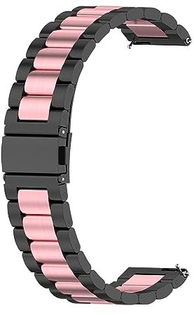 Correa Compatible con Amazfit Bip 5 Banda, 22mm Pulsera de Metal de Acero Inoxidable para Amazfit Bip 5 Smartwatch, Rosa