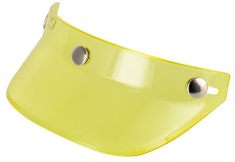 Okiyakusama Visiera per Casco Visiera Coprivisiera Visiera Parasole Protezione per Visiera per Casco a 3 Scatti per Caschi con Parti a 3 Pulsanti, giallo
