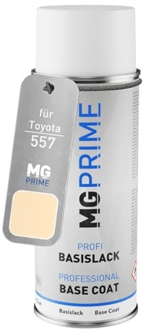 MG PRIME Autolack Spraydose für Toyota 557 Light Yellow/Creme | Basislack, Sprühdose 400ml