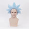 WCCNKK Rick and Morty Rick Sanchez Cosplay Perücke + Perückenkappe, Blaue Perücke, Geeignet Für Halloween, Party, Karneval, Halloween-Dekorationszubehör, Anime-Geschenk