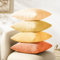 Softalker Kissenbezug Herbst 50x50 Orange Gelb Cord 4er Set Kissenhüllen Kissenbezüge Dekokissen Sofakissen Couchkissen modern Deko für Sofa Wohnzimmer Bett Büro Balkon Garten Aesthetic Zimmer Decor