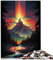 Puzzle Yellowstone Nationalpark USA Puzzle 1000 Teile Holzpuzzle ganze Familie (50x75cm)