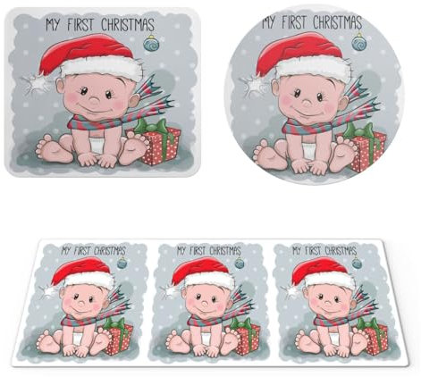 Nimvoya Lot de 3 tapis de souris 3D, motif dessin animé mignon pour enfants, tapis de souris de jeu mignon pour clavier et souris, 30 x 80 cm, 20 x 24 cm et diamètre 20 cm