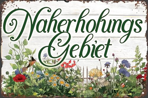 LUCKYLINDE - Wetterfestes Blechschild, Gartenschild – Naherholungsgebiet – 20 x 30 cm