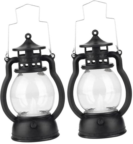 Veemoon Led Petroleumlampe Retro Kunststoff Dekorative Led Laterne Schüttelndes Licht Für Weihnachten Halloween Party Klein Kompakt Zum Aufhängen