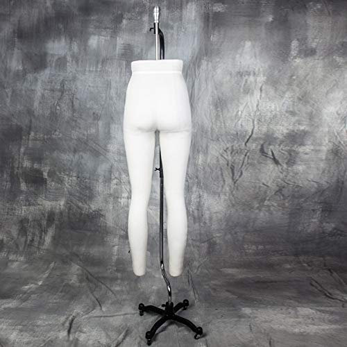 Aioneer Schneiderpuppe zum Nähen von Hosen, männliche Beinform, Männer-Attrappe, Schneiderpuppe für Modestudenten, Schaufensterpuppe mit Rädern