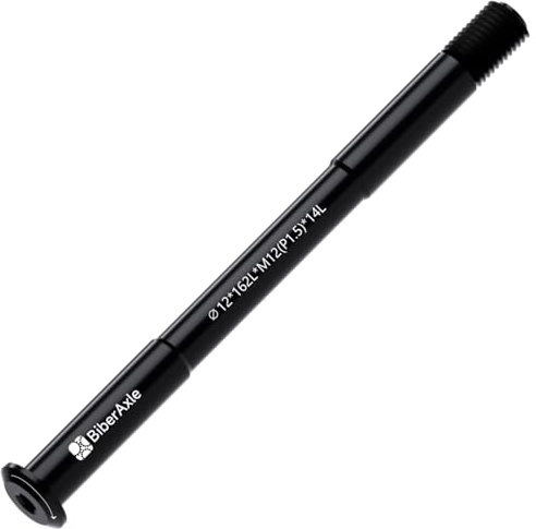 BiberAxle 12mm Steckachsen für Fahrradgabeln und Hinterer Fahrradrahmen, Mountainbike und Rennräder Aluminiumlegierung Naben Adapterachse (Gewindesteigung: 1.5 mm/Länge: 162mm)