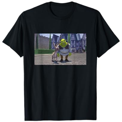 Shrek Iconic Donkey & Shrek Photo Scene Big Chest Poster T-Shirt
