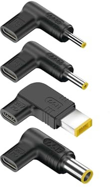 NGS BUD-L - Confezione da 4 spine USB-C per laptop Lenovo, alimentazione a ricarica rapida (PD), design ad angolo retto, compatibile con i modelli Lenovo, caricabatterie USB-C versatile e adattabile