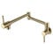 Wasserhahn, Einzel-Kalt-Küchenarmatur, klappbar, an der Wand montiert, Messing-Spülbeckenarmaturen, schwenkbar, Einloch-Küche, Doppelgelenk, Schwenkarm-Wasserhahn, gebürstetes Gold