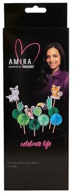 DECOCINO meets AMIRA Kuchendeko-Set Zoo 5-tlg. Cake Topper
