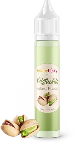 HONEYBERRY Aroma Natural Alimentario – Esencia Líquida Altamente Concentrada para Repostería, Postres, Bebidas y Cocina – Sin Aditivos Artificiales (30ml, Pistacho)