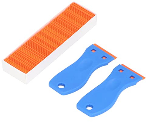 Matybobe 102-teiliges Rasiermesser-Schaber-Set, Effizientes Reinigungswerkzeug-Set, Zum Entfernen von Kleberesten und Aufklebern für Haushaltsgeräte, Glas und Metall