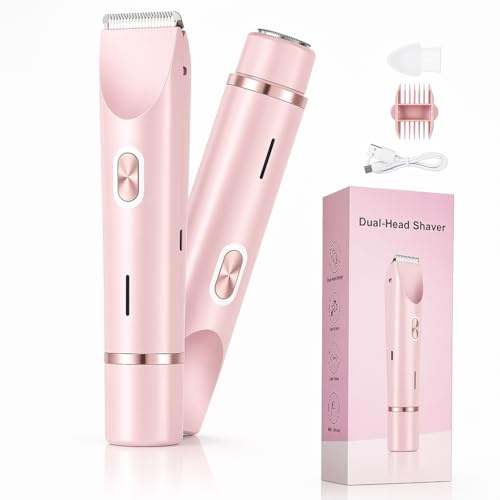 Elektrischer Rasierer für Damen, Multifunktionaler Gesichtshaarentferner | Dual-Kopf Wiederaufladbarer Intimrasierer für Frauen, für Beine, Achseln und Intimbereich