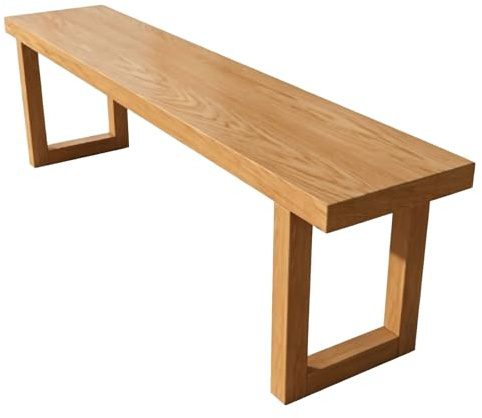 JLLEIZYZ Outdoor Bank Wetterfest, Holzbank Garten Ohne Lehne, Tragkraft 400 Kg Geeignet für Parks, Höfe, Gärten, Schlafzimmer und Esszimmer(Beige,120x30x45cm/47x12x18in)