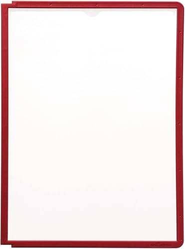Durable Sichttafel Sherpa Panel A4, PP, rot, 5er Packung, 560603 | PP-Folie, dokumentenecht & scannertauglich, reflexionsarm, passend für alle Sherpa Sichttafelsysteme