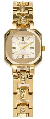 TIME100 Uhr Damen Analog Armband Zifferblatt Damen Mode Kleid Quarz Quadrat Gold Uhr Edelstahl Armband Elegante Uhr Wasserdicht