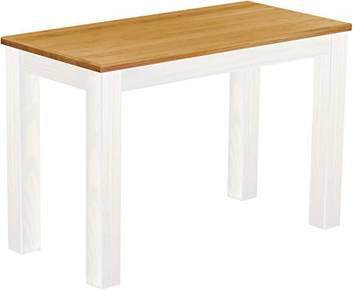 Esstisch Rio Classico 115x56 cm Honig Weiß Küchentisch Kleiner Tisch Holztisch Pinie Massivholz Brasilmöbel