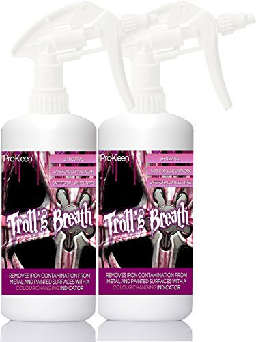Pro-Kleen Troll's Breath Iron Contamination Fallout Remover - Safe for all Wheel Types - pH Neutral with Colour Indicator - Removes Iron Fallout (2 Litres)