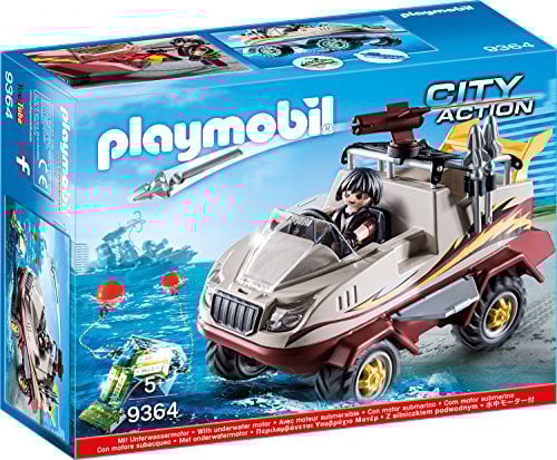 Playmobil - 9364 - Véhicule amphibie et Bandit Coloré