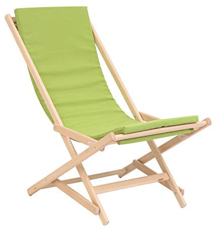 Karn Dondolina – Klappbare Schaukelliege aus massiver Buche – Relax-Sitz für den Garten mit Outdoor-Polster, UV- und wetterbeständig – Made in Italy
