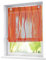 Raffrollo mit farbigen Wellen Druck Rollos Schlaufen Voile Vorhang (BxH 100x140cm, Orange mit U-Haken)